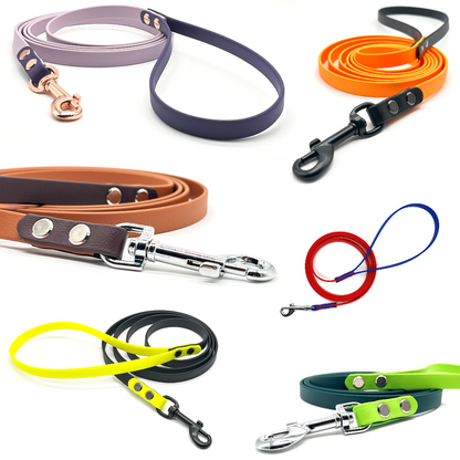 Gestallte deine neue individuelle  2-farbige Hundeleine  mit Handschlaufe aus 13mm Biothane in deiner Länge: 1m, 2m, 3m, 5m, 10m, 15m, 20m