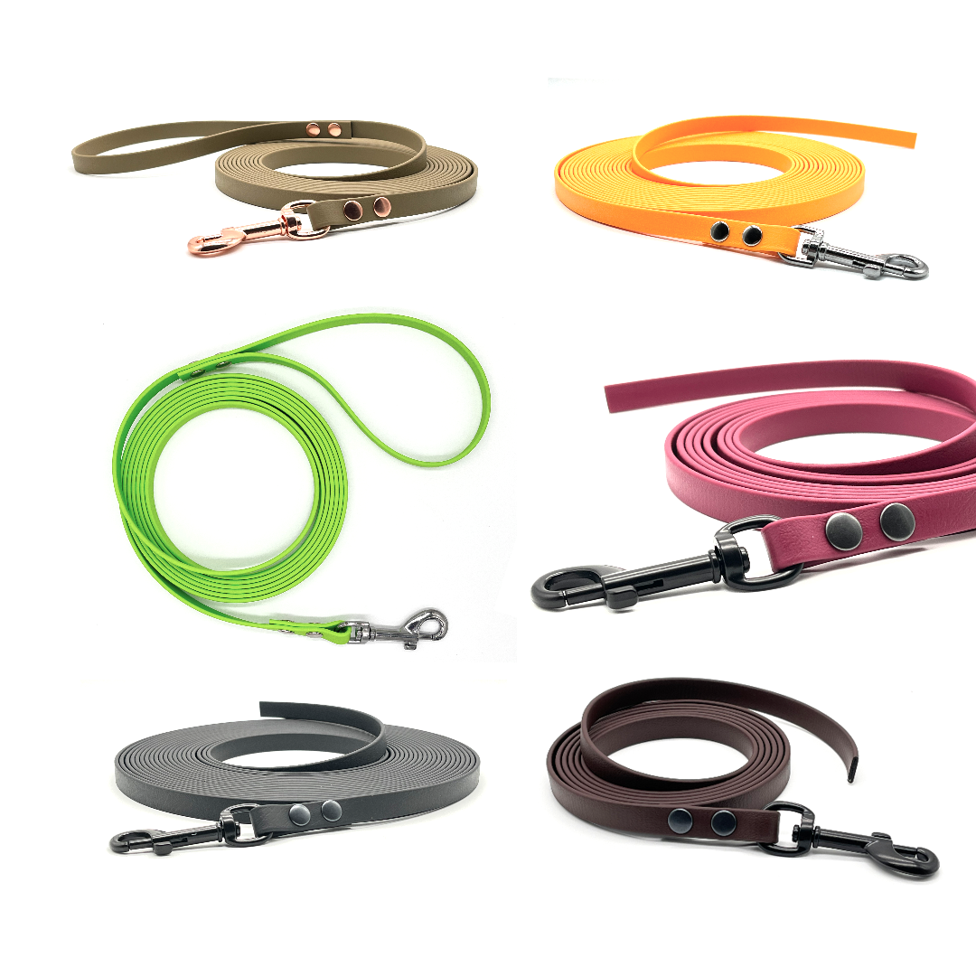 Gestallte deine neue Hundeleine aus 13mm Biothane in deiner Länge: 1m, 2m, 3m, 5m, 10m, 15m, 20m